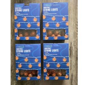Fun Day Basketball String Lights 12 LED Lights 5.91 FT Battery Operated Set of 4